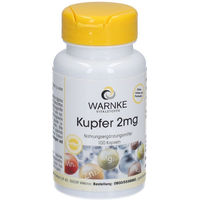 Produktbild von Warnke Kupfer 2 mg Kapseln 100 Stück glutenfrei und laktosefrei für Erwachsene