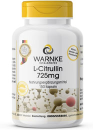 Warnke L-Citrullin 725 mg Kapseln vegan ohne Zusatzstoffe 150 Stück – Bild 1 von 1