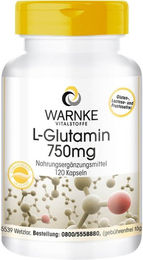 Warnke L-Glutamin 750 mg Kapseln 120 Stück vegan ohne Zusatzstoffe – Bild 1 von 1