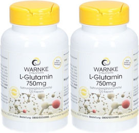 WARNKE L-Glutamin 750 mg Kapseln vegan glutenfrei laktosefrei – Bild 1 von 1