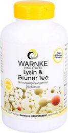 WARNKE L-Lysin und Grüner Tee Kapseln ohne Zusatzstoffe 250 Stück – Bild 1 von 1