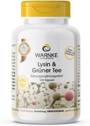 WARNKE L-Lysin und grüner Tee Kapseln vegan ohne Zusatzstoffe – Bild 1 von 1