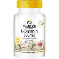 Produktbild von Warnke L-Ornithin 500 mg Kapseln glutenfrei und laktosefrei 100 Stück