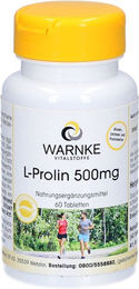 Warnke L-Prolin 500 mg Tabletten vegan ohne Zusatzstoffe 60 Stück – Bild 1 von 1