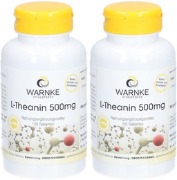 WARNKE L-Theanin 500 mg Tabletten ohne Zusatzstoffe 200 Stück – Bild 1 von 1