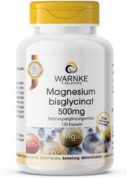 Warnke Magnesiumbisglycinat Kapseln vegan ohne Zusatzstoffe 120 Stück – Bild 1 von 1