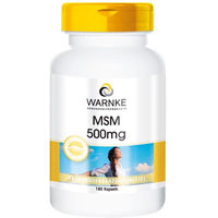 Produktbild von WARNKE MSM 500 mg Kapseln 180 Stück vegetarisch glutenfrei laktosefrei