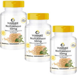 Warnke Nattokinase 50 mg Kapseln vegetarisch laktosefrei und glutenfrei – Bild 1 von 1