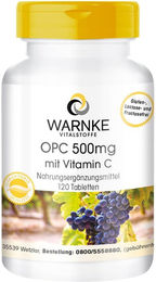 Warnke OPC 500mg mit Vitamin C Tabletten vegan ohne Zusatzstoffe 120 Stück – Bild 1 von 1