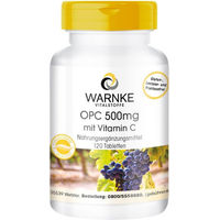 Produktbild von Warnke OPC 500mg mit Vitamin C Tabletten vegan ohne Zusatzstoffe 120 Stück