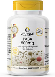 Warnke PABA 500mg Tabletten vegan ohne Zusatzstoffe – Bild 1 von 1