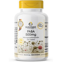 Produktbild von Warnke PABA 500mg Tabletten vegan ohne Zusatzstoffe