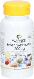Warnke Selenmethionin 200 mcg Tabletten 250 Stück laktosefrei und glutenfrei für Erwachsene – Bild 1 von 1