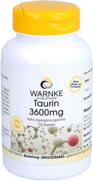 Warnke Taurin 3600 mg Kapseln 120 Stück vegan ohne Zusatzstoffe – Bild 1 von 1