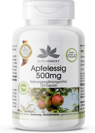 Warnke Vitalstoffe Apfelessig 500mg Kapseln vegan ohne Zusatzstoffe 120 Stück – Bild 1 von 1