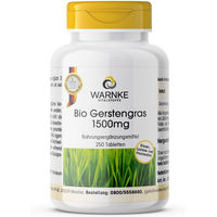 Produktbild von Warnke Vitalstoffe Bio Gerstengras 1500 mg Tabletten ohne Zusatzstoffe glutenfrei laktosefrei