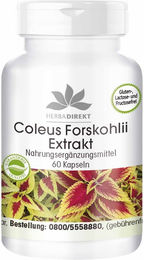 Warnke Vitalstoffe Coleus Forskohlii Extrakt 50 mg Kapseln vegan ohne Zusatzstoffe 60 Stück – Bild 1 von 1