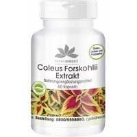 Produktbild von Warnke Vitalstoffe Coleus Forskohlii Extrakt 50 mg Kapseln vegan ohne Zusatzstoffe 60 Stück