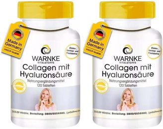 Warnke Vitalstoffe Collagen mit Hyaluronsäure Tabletten ohne Zusatzstoffe – Bild 1 von 1