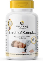 Warnke Vitalstoffe Einschlaf Komplex Kapseln vegan glutenfrei laktosefrei 100 Stück – Bild 1 von 1