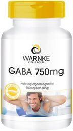 Warnke Vitalstoffe GABA 750 mg Kapseln 100 Stück vegan ohne Zusatzstoffe – Bild 1 von 1
