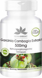 Warnke Vitalstoffe Garcinia Cambogia Extrakt 500 mg Kapseln vegan ohne Zusatzstoffe 100 Stück – Bild 1 von 1