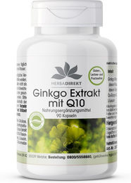 Warnke Vitalstoffe Ginkgo-Extrakt mit Ubiquinon Kapseln vegan ohne Zusatzstoffe – Bild 1 von 1
