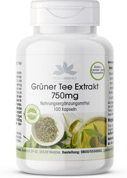 Warnke Vitalstoffe Grüner Tee Extrakt 750 mg Kapseln ohne Zusatzstoffe 100 Stück – Bild 1 von 1