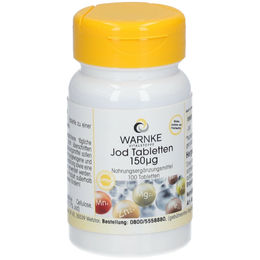 Warnke Vitalstoffe Jod Tabletten mit Kaliumjodid 150 µg vegan 100 Stück – Bild 1 von 2