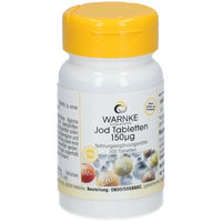 Produktbild von Warnke Vitalstoffe Jod Tabletten mit Kaliumjodid 150 µg vegan 100 Stück