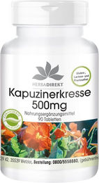 Warnke Vitalstoffe Kapuzinerkresse 500 mg Tabletten vegan ohne Zusatzstoffe – Bild 1 von 1