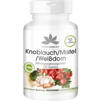 Produktbild von Warnke Vitalstoffe Kräuter-Komplex Knoblauch Mistel Weißdorn Tabletten vegan ohne Zusatzstoffe 120 Stück