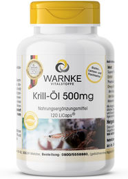 Warnke Vitalstoffe Krillöl 500 mg Kapseln ohne Zusatzstoffe 120 Stück – Bild 1 von 1