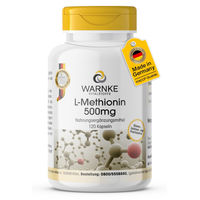 Produktbild von Warnke Vitalstoffe L-Methionin 500 mg 120 Kapseln vegan hochdosiert