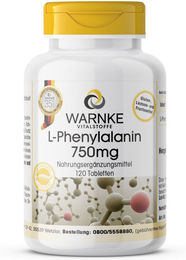 Warnke Vitalstoffe L-Phenylalanin 750 mg Tabletten vegan ohne Zusatzstoffe 120 Stück – Bild 1 von 1