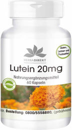 Warnke Vitalstoffe Lutein 20 mg mikroverkapselt vegan Kapseln ohne Zusatzstoffe – Bild 1 von 1