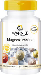 Warnke Vitalstoffe Magnesiumcitrat Tabletten vegan für Sportler 150 Stück – Bild 1 von 1