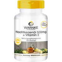 Produktbild von Warnke Vitalstoffe Nachtkerzenöl 500 mg mit Vitamin E Kapseln vegan ohne Zusatzstoffe 100 Stück