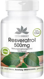 Warnke Vitalstoffe Resveratrol 500 mg Kapseln 120 Stück vegetarisch glutenfrei laktosefrei ohne Gelatine – Bild 1 von 1
