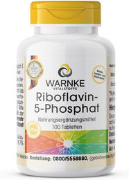 Warnke Vitalstoffe Riboflavin-5-Phosphat B2 100 mg Tabletten vegan ohne Zusatzstoffe – Bild 1 von 1
