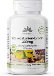 Warnke Vitalstoffe Rosskastanien-Extrakt 300 mg Kapseln vegan ohne Zusatzstoffe 120 Stück – Bild 1 von 1