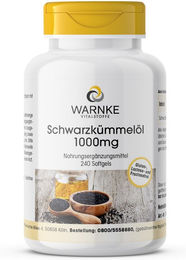 Warnke Vitalstoffe Schwarzkümmelöl 1000 mg Kapseln ohne Zusatzstoffe 240 Stück – Bild 1 von 1