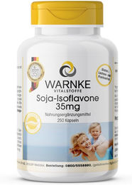 Warnke Vitalstoffe Soja-Isoflavone 35 mg Kapseln vegan ohne Zusatzstoffe 250 Stück – Bild 1 von 1