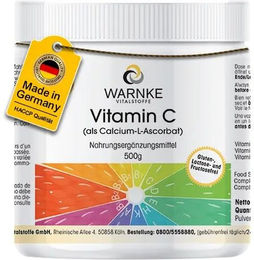 Warnke Vitalstoffe Vitamin C Calciumascorbat Pulver vegan ohne Zusatzstoffe 500 g – Bild 1 von 1