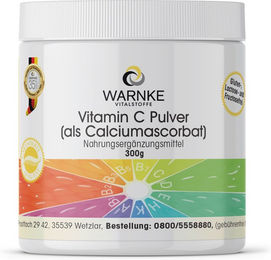 Warnke Vitalstoffe Vitamin C Pulver mit Calciumascorbat vegan ohne Zusatzstoffe – Bild 1 von 1