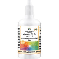Produktbild von Warnke Vitalstoffe Vitamin D3 Kapseln 1000 I.E. ohne Zusatzstoffe für Erwachsene