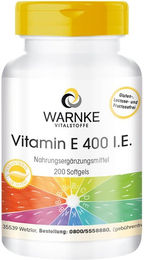 Warnke Vitalstoffe Vitamin E 400 UI Kapseln ohne Zusatzstoffe 200 Stück – Bild 1 von 1