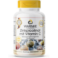 Produktbild von Warnke Vitalstoffe Zinkpicolinat mit Vitamin C Kapseln ohne Zusatzstoffe