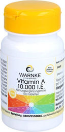 Warnke Vitamin A 10.000 I.E. Tabletten 100 Stück für Erwachsene – Bild 1 von 1