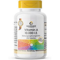 Produktbild von Warnke Vitamin A 10.000 I.E. Tabletten ohne Zusatzstoffe 250 Stück